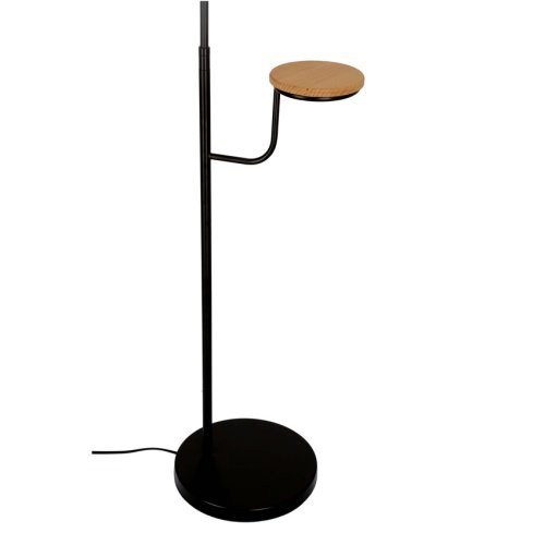 Stojaca lampa čierna polica 173 cm Vanity