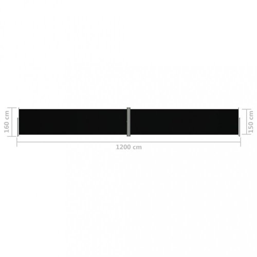Zatahovací boční markýza 160x1200 cm Dekorhome - BAREVNÁ VARIANTA: Černá