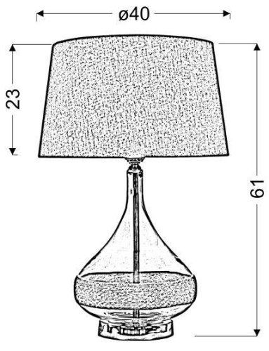 Stolní lampa béžová plátěná 40x62cm Eco