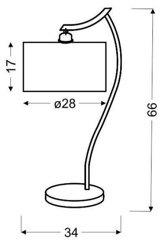 Stolní lampa Draga chrom/krémová