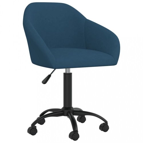Otočná jedálenská stolička zamat / kov Dekorhome - BAREVNÁ VARIANTA: Modrá