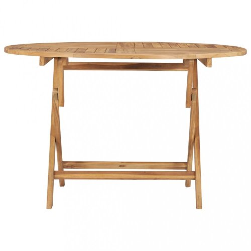 Skládací zahradní stůl Ø 120 cm masivní teakové dřevo