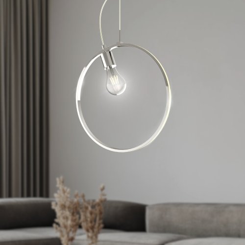 Závesná lampa APETI SKIROS 1xE27 + LED 12W chróm