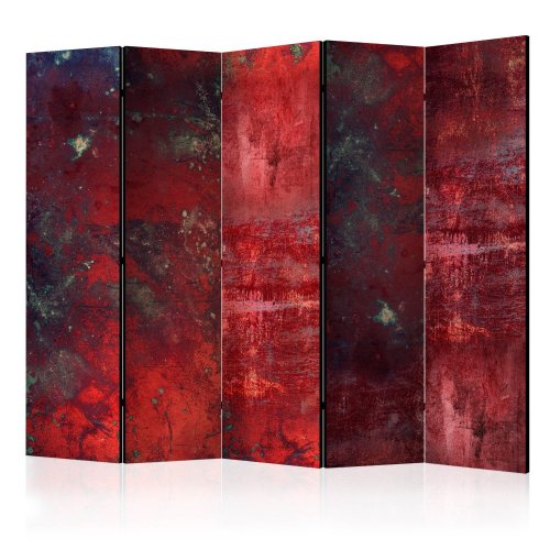 Paraván Red Concrete Dekorhome - ROZMĚR: 135x172 cm (3-dílný)
