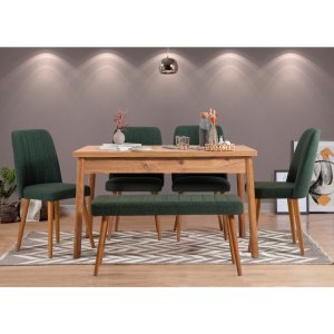 Set stolu a židlí (6 kusů) Costa Atlantic Green