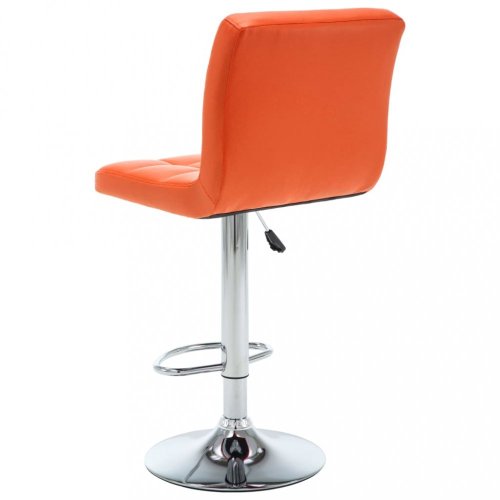Barové židle 2 ks umělá kůže / kov Dekorhome - BAREVNÁ VARIANTA: Oranžová