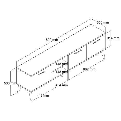TV stolek Exxen - 1587