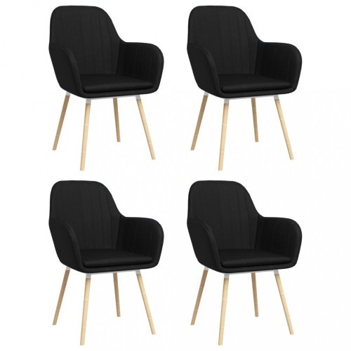 Jídelní židle 4 ks látka / bukové dřevo Dekorhome - BAREVNÁ VARIANTA: Černá