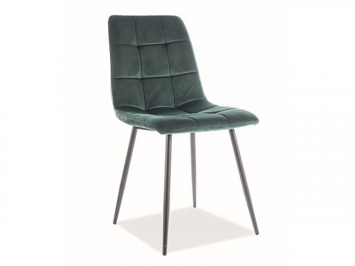 Jídelní židle MILA VELVET černá - BAREVNÁ VARIANTA: Zelená
