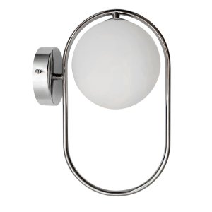 Nástěnná lampa Cordel chrom 1x28W G9 s bílým stínidlem