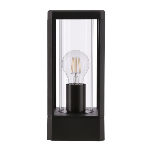 Záhradná lampa CISSUS – čierna kovová stojaca lampa E27 IP54 – moderné vonkajšie osvetlenie