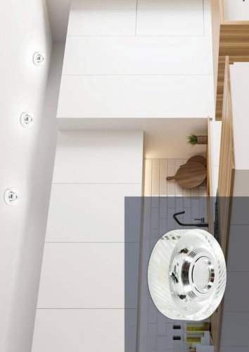 LED stropní svítidlo 3W kulaté bezbarvé sklo SS-33