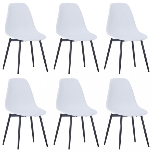 Jídelní židle 6 ks plast / kov Dekorhome - BAREVNÁ VARIANTA: Černá