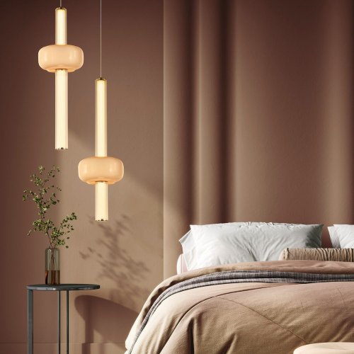 PURAS D lampa wisząca 15W LED 3000K klosz bezbarwny+biały