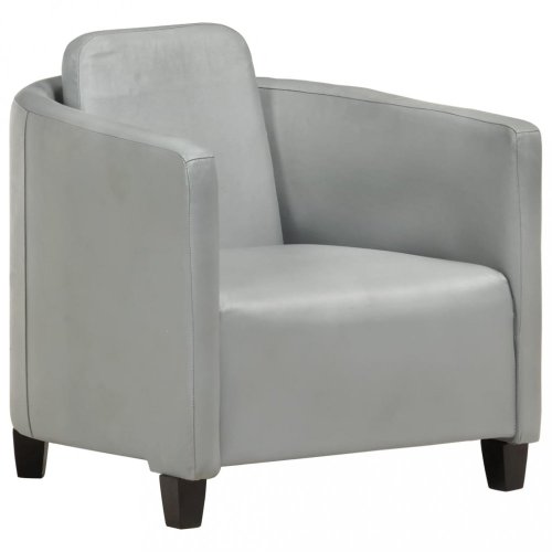Křeslo pravá kůže / dřevo Dekorhome