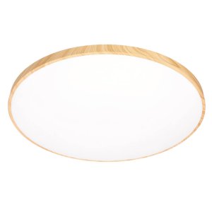 Drevená stropná lampa TENS. 48W LED 3000/4000/6000K 59cm biele tienidlo, diaľkové ovládanie