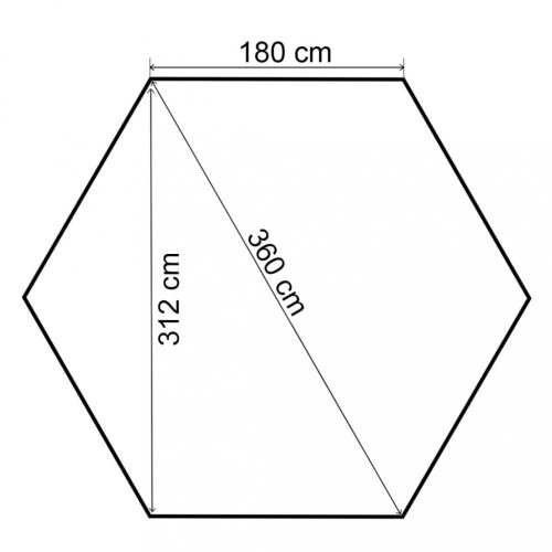 Záhradný altánok so závesmi šesťuholníkový 3,6 x 2,65 m Dekorhome - BAREVNÁ VARIANTA: Antracit