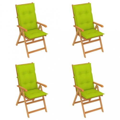 Skládací zahradní židle 4 ks s poduškami Dekorhome - BAREVNÁ VARIANTA: Antracit