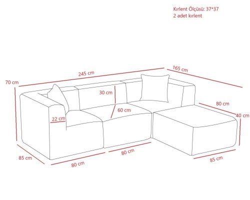 Rohová sedacia súprava / Rohová pohovka Raks - Brown