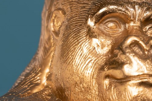 Dekoračná socha gorila ZHAM Dekorhome - BAREVNÁ VARIANTA: Zlatá