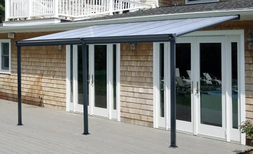 Hliníková pergola 4,96x3 m WALL 53 antracit