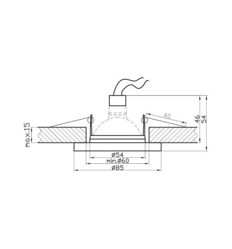 Hermetická chromová koupelnová armatura IP65 SH-06 8cm
