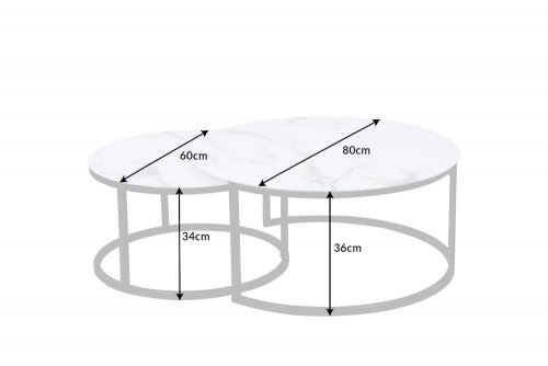 Konferenční stolek DEION Dekorhome - PRŮMĚR: 80 cm