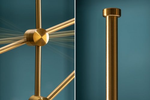 Stojací lampa GITEGA Dekorhome - BAREVNÁ VARIANTA: Zlatá