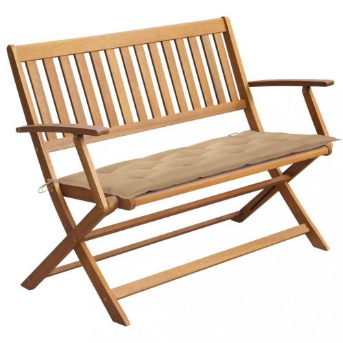 Zahradní lavice s poduškou 120 cm Dekorhome
