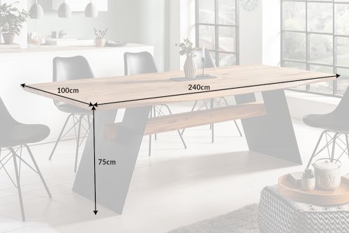 Jedálenský stôl NOMIA Dekorhome - ROZMER: 200x100x75 cm