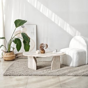 Konferenčný stolík Rock - Travertine