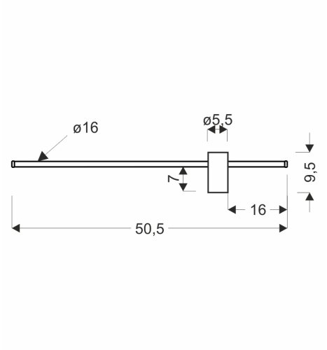 Kinkiet ARIAN 50,5 lampa kinkiet złoty 8W LED 4000K maskownica biały