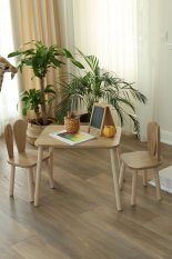 Kid's Table Set Bunny One Chair Set - Brown
