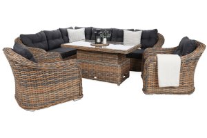 Záhradná rohová sedacia súprava FOGIA