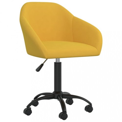Otočná jedálenská stolička zamat / kov Dekorhome - BAREVNÁ VARIANTA: Žltá