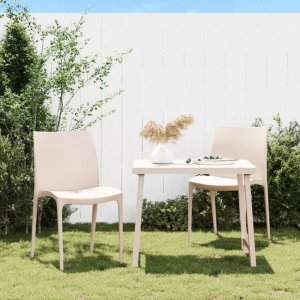 Zahradní židle 2 ks krémové 50 x 46 x 80 cm polypropylen
