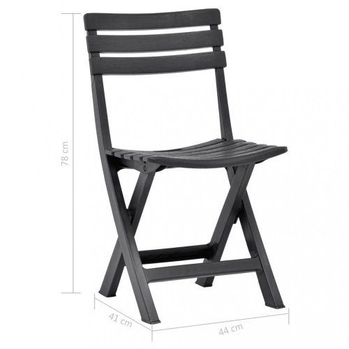 Skládací zahradní židle 2ks plast Dekorhome - BAREVNÁ VARIANTA: Bílá