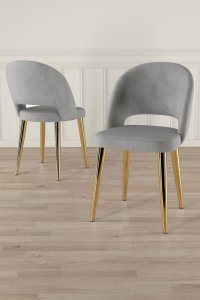 Súprava stoličiek (4 kusy) Pane - Grey, Gold