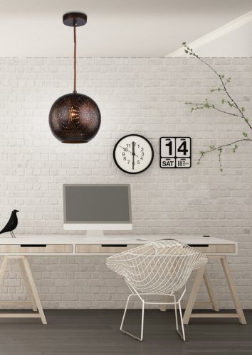 Závesná stropná lampa 1X60W E27 hnedá