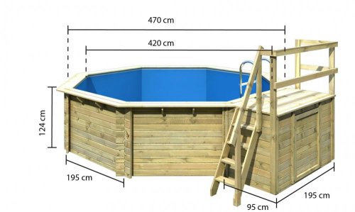 Bazén 4,7 x 4,7 m B2 KOMFORT Dekorhome