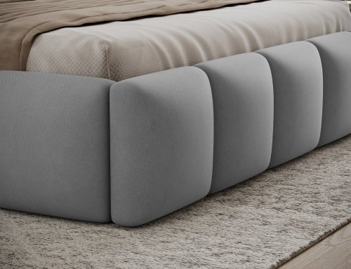 Posteľ Edvige + Drevený rám + Štandardný zdvih + kontajner 140x200