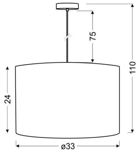 Závesná stropná lampa 1X60W hnedá ARABESCA