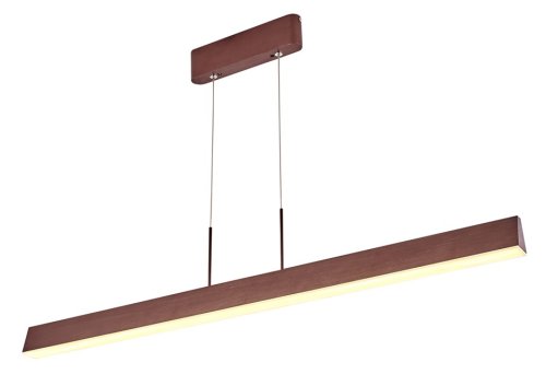 Závesná lampa hnedá LED páska 100x8cm Kokos