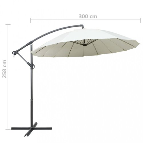 Závěsný slunečník Ø 300 cm hliníková tyč Dekorhome