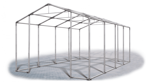 Garážový stan 8x8x4m strecha PVC 560g/m2 boky PVC 500g/m2 konštrukcia ZIMA