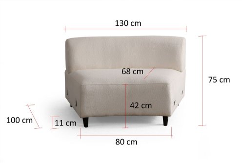 Rohová sedacia súprava / Rohová pohovka Pars Cream (1L + 1R) - Corner v2
