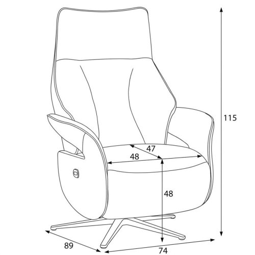 Polohovací TV křeslo TV-B3973