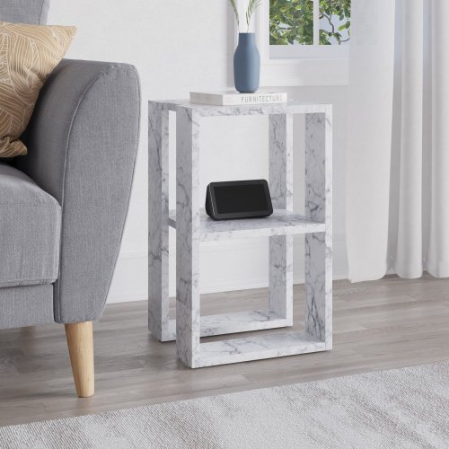 Nočný stolík Lonie - Carrara Marble