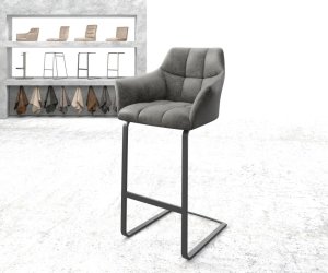 Barová židle Yulo-Flex vintage šedá konzolová podnož plochá