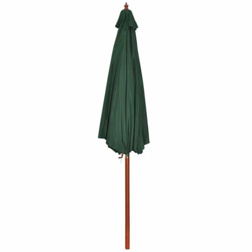 Záhradný slnečník s drevenou tyčou Ø 300 cm - BAREVNÁ VARIANTA: Zelená